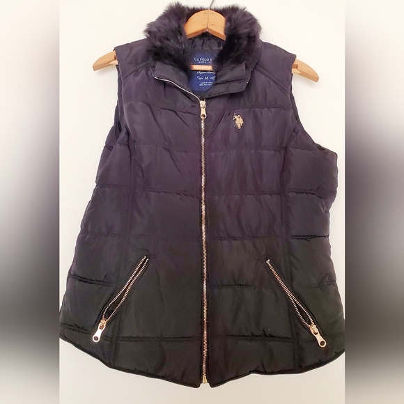 U.S. Polo Association black puffer vest jacket - Picture 2 of 4